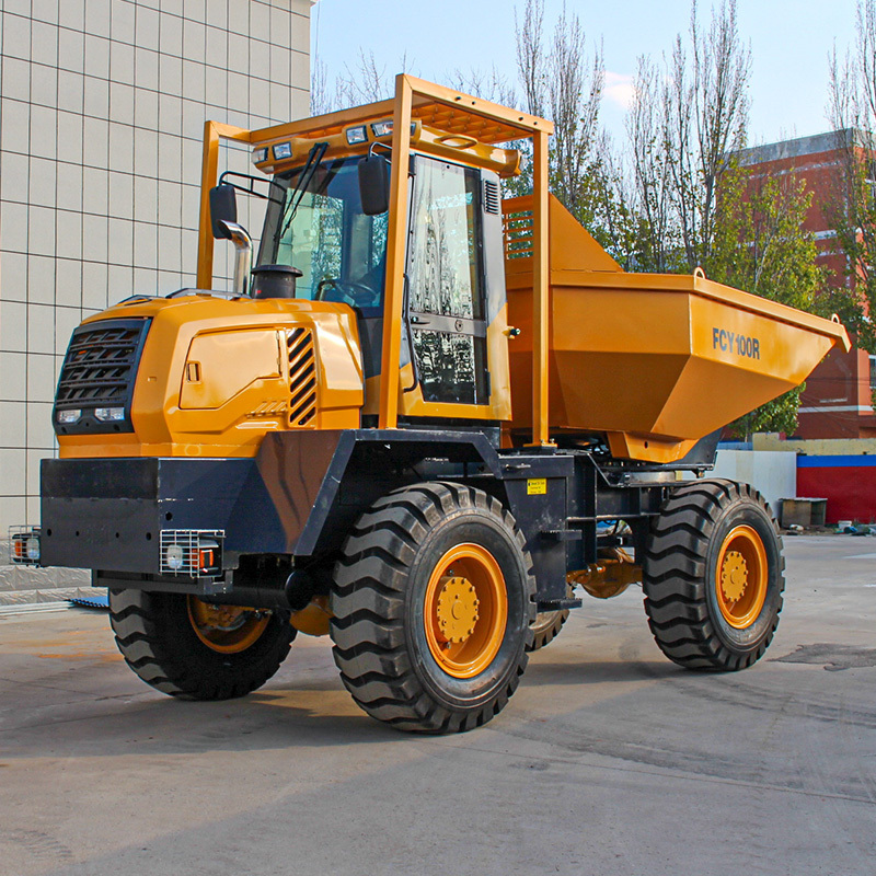 10 Ton Dump Trucks Hydraulic Tipping Trucks For Sale Concrete Dumper Tipper Fcy100R Side Tilting Cart 180 Degree Swivel Hopper