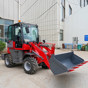 0.6t 0.8t 1t 1.5t 2ton Mini Front Loader Compact wheel loaders With Shovel Joystick Ce Epa Shovel Front Loader