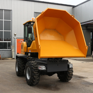 Off Road Hydraulic Tipping 5 Ton Mini Dumper 4x4 Diesel Compact Rotary Concrete Dumper Truck CE Approved