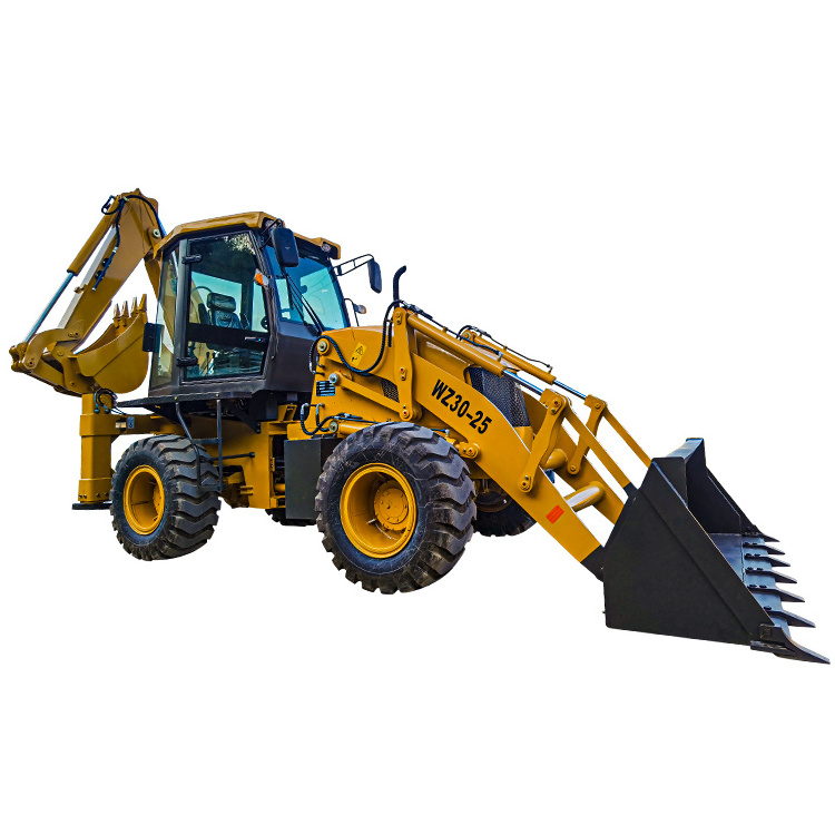 Compact Front End Loader with Backhoe Excavator Utility Tractor 4x4 All Terrain Vehicle Loader with CE Approved