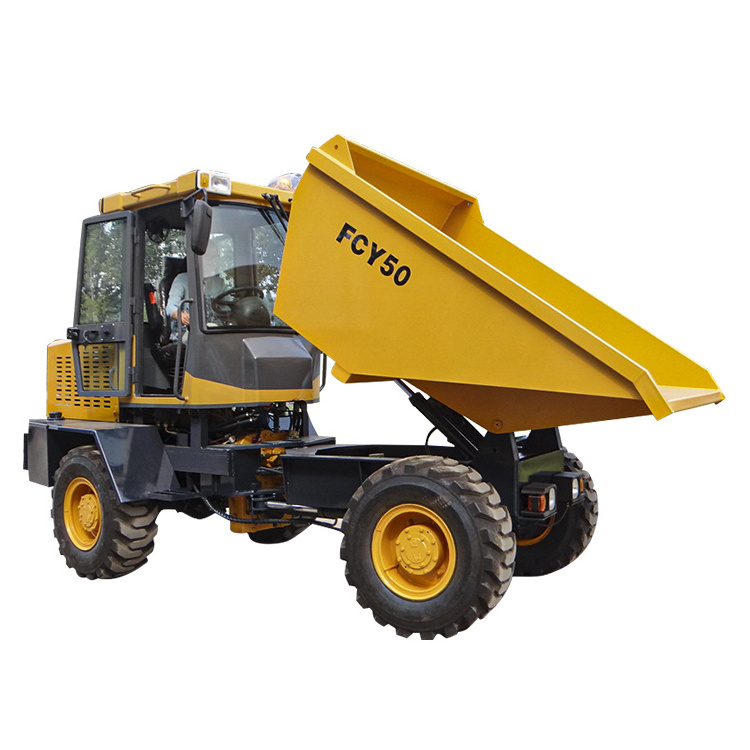 5 Ton Site Dumper FCY50 Mini Dumper Tipper Articulated Frame 4x4 Mini Dump Truck Diesel Utility Trucks Garbage Truck for Sale CE