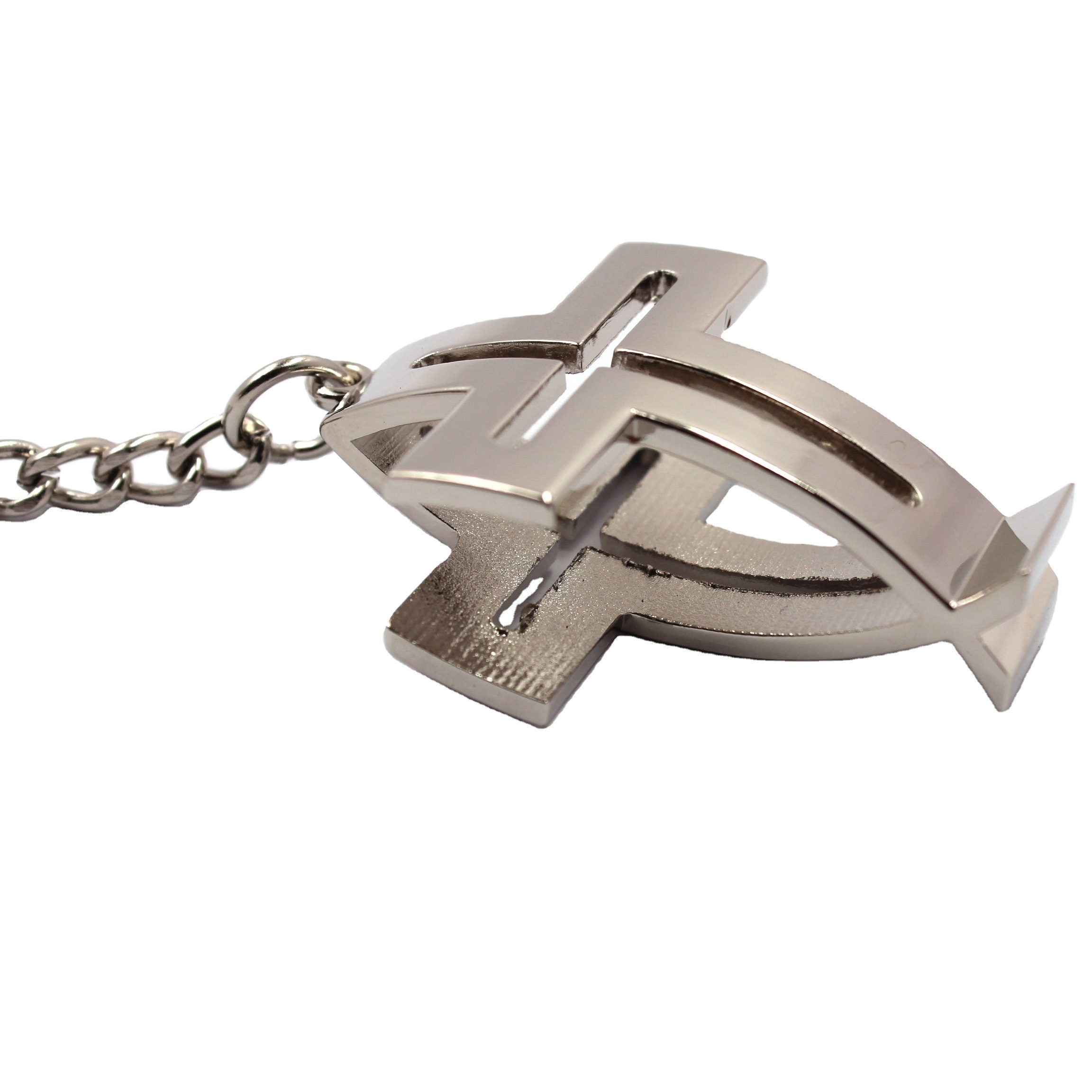 3D Metal Hollowed-out key chain zinc alloy fashion keyring Premium Metal 3d jesus cross keychain