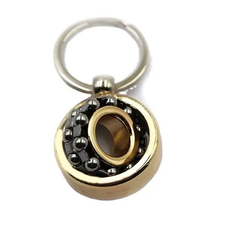 High Quality 3d Rotating Ball Bearing Keyring Manufacturing Gifts Bearing Spinning Round Metal Keychain