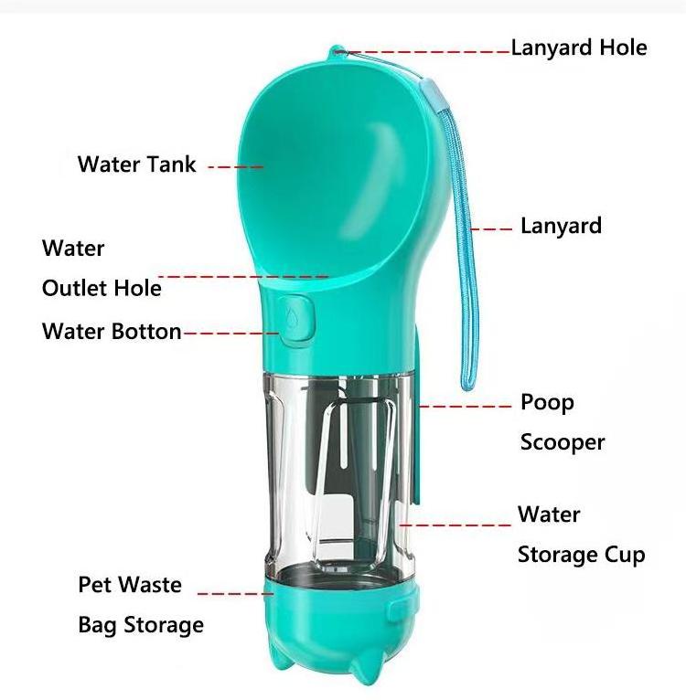 Outdoor Pet Camping Kitchen Travel Plastic Abs Dog Cat Water Bottle Travel Portable Pet Bowls Feeders