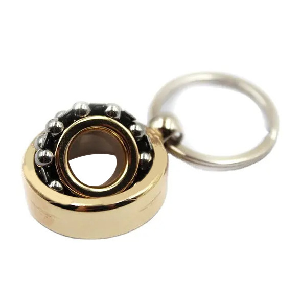 High Quality 3d Rotating Ball Bearing Keyring Manufacturing Gifts Bearing Spinning Round Metal Keychain