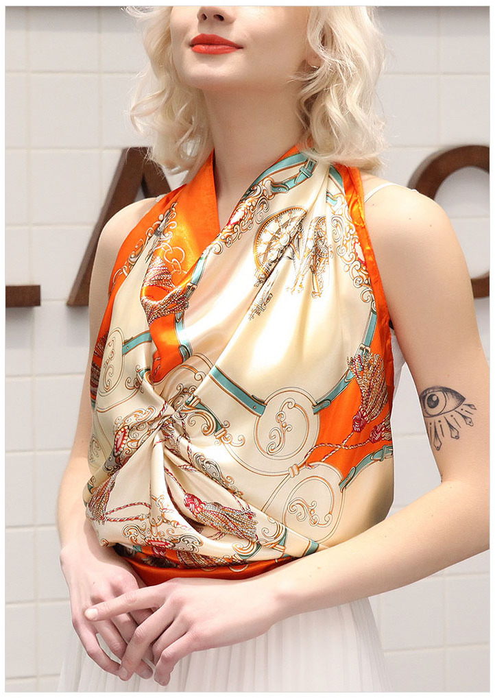 Women Fashion Pure Silk Hair Scarf Neck Scarf 100% Silk Twill Scarf For Dye And Painting