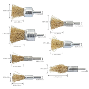 Hot Selling Industrial Rust Removed Steel Wire Brush Crimped Wire End Brushes With shaft