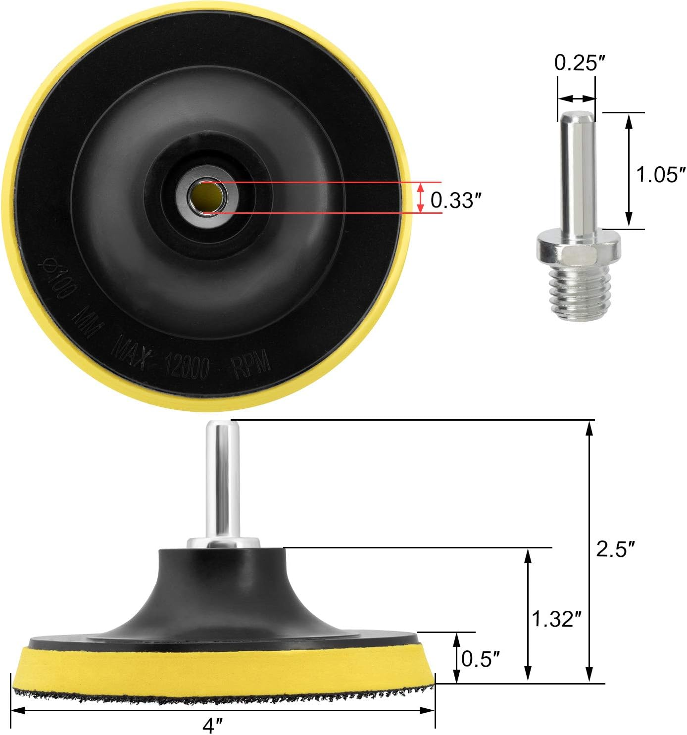 Angle grinder buffer polisher attachment flexible polishing backing pad for angle grinder