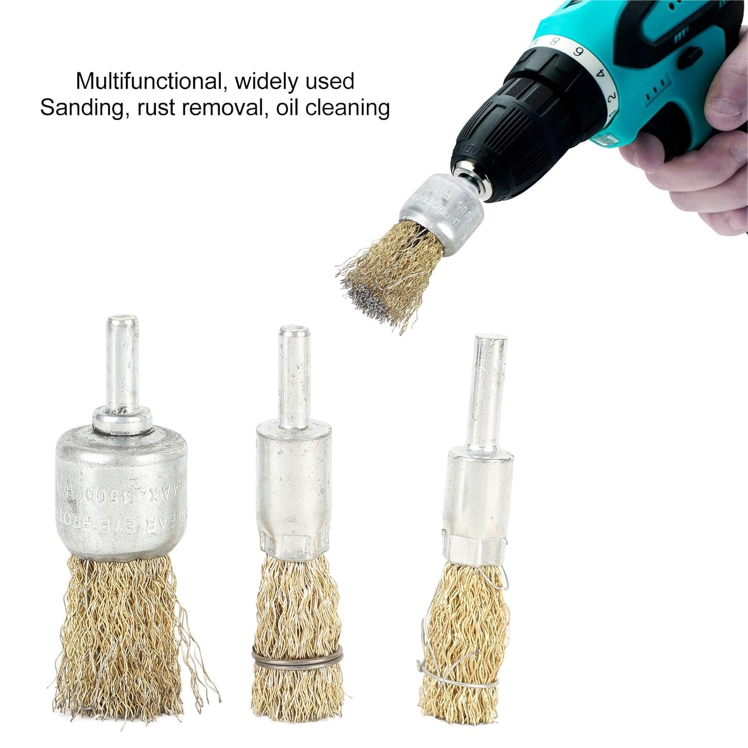 Hot Selling Industrial Rust Removed Steel Wire Brush Crimped Wire End Brushes With shaft