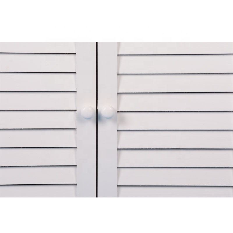 Factory Hot Wholesale New Classical White Wooden Shoe Cabinet Shoe Rack With Shuttered Door