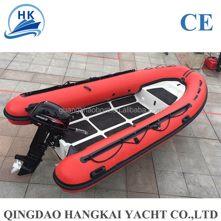 14ft inflatable semi-rigid boat aluminum hull rib boat 430