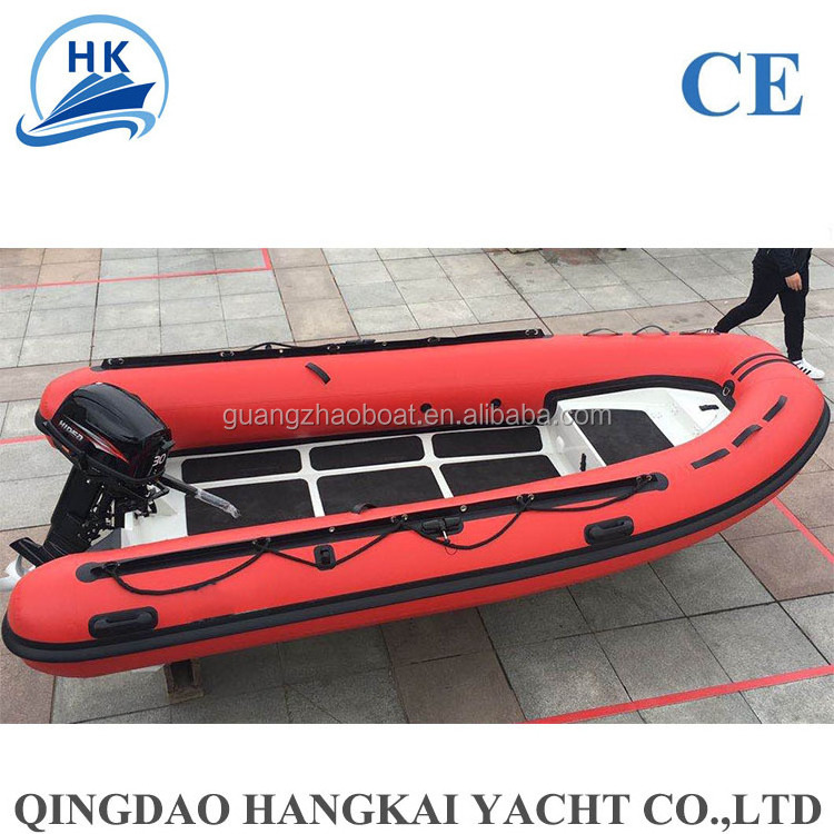 14ft inflatable semi-rigid boat aluminum hull rib boat 430