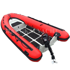 14ft inflatable semi-rigid boat aluminum hull rib boat 430