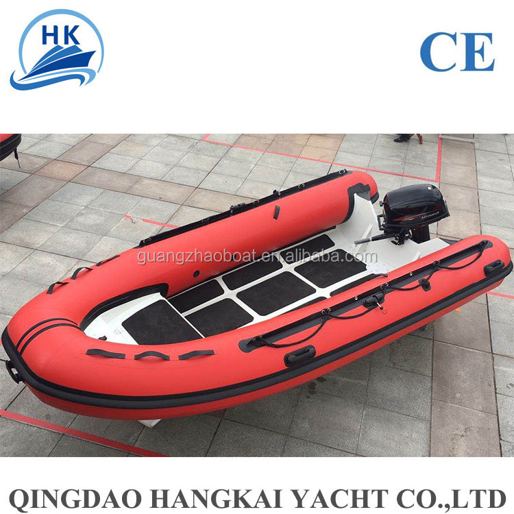 14ft inflatable semi-rigid boat aluminum hull rib boat 430