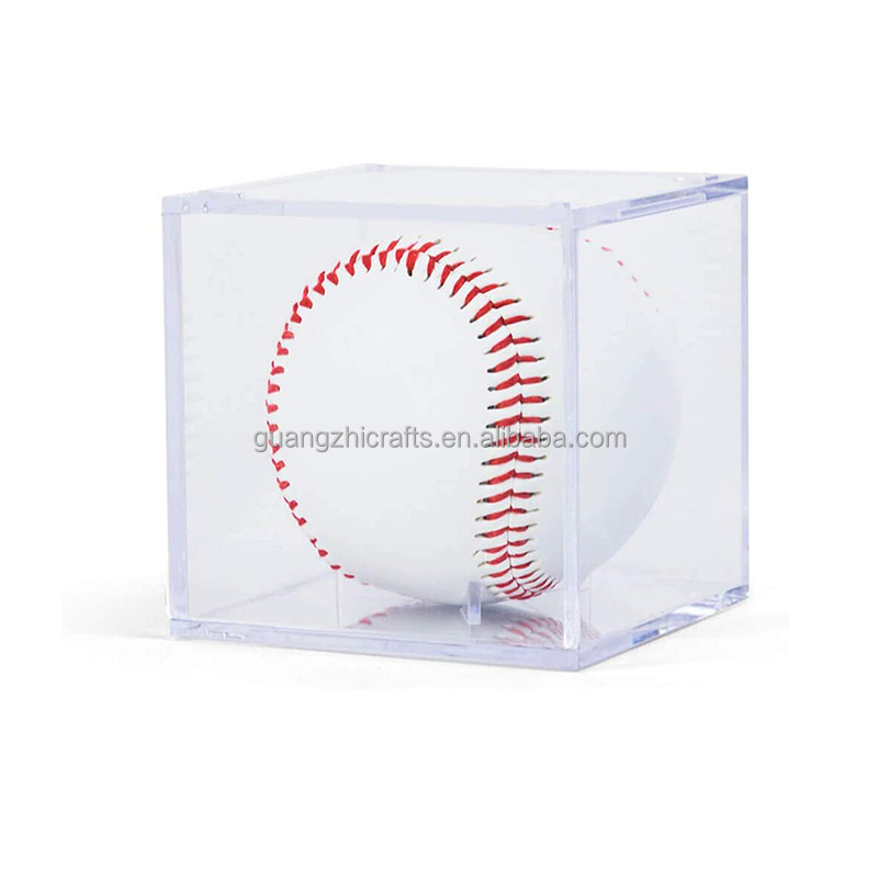 Anti UV Protected Acrylic Baseball Cube Holder Square Acrylic Memorabilia Display box