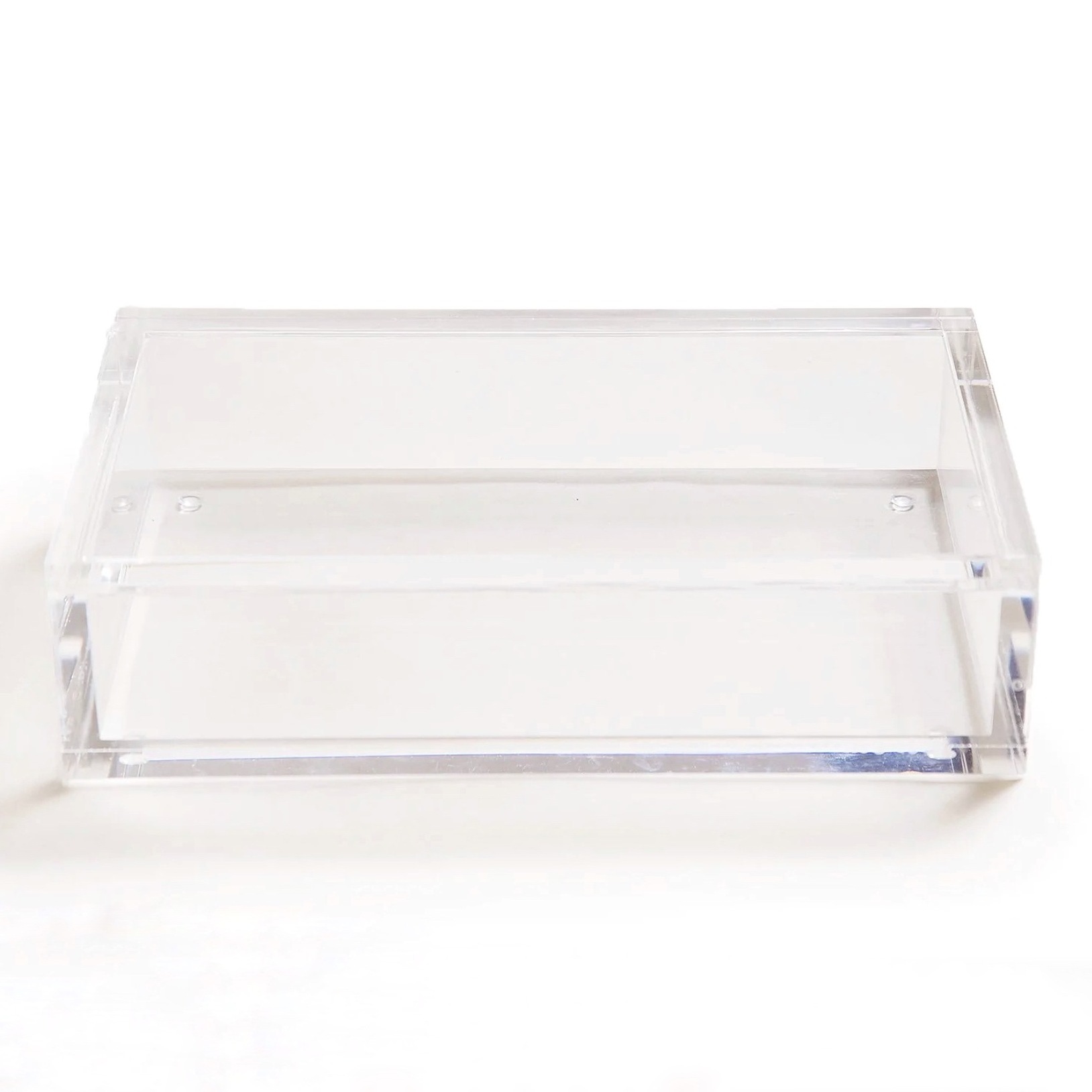 Plexiglass Mahjong Tile Cube Box Clear Acrylic Draw-And-Discard Type Card Games Display Box