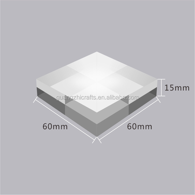 60x60x15mm Clear Solid Block Acrylic Brick Plexiglass Acrylic Solid Cubes