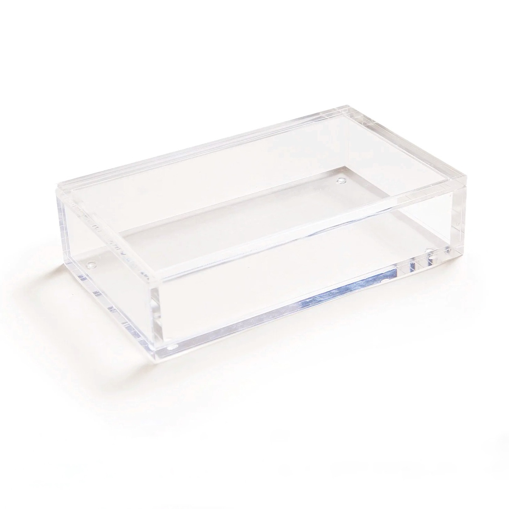 Plexiglass Mahjong Tile Cube Box Clear Acrylic Draw-And-Discard Type Card Games Display Box