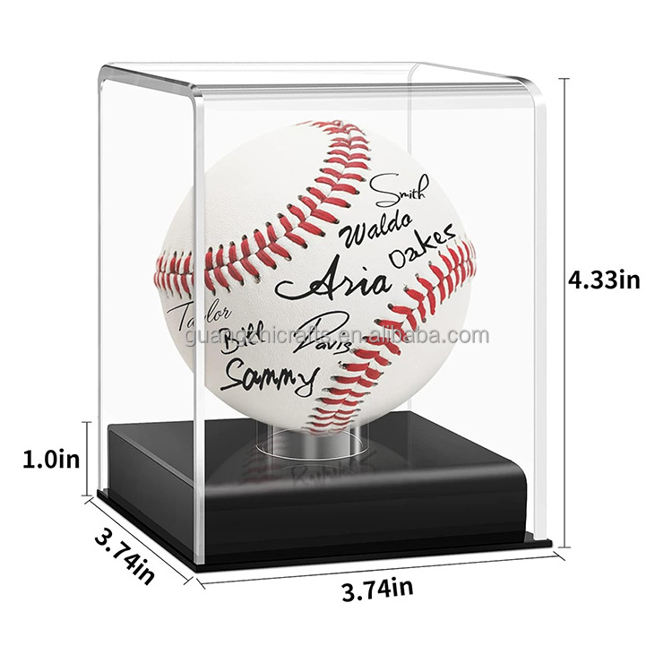 Clear Acrylic Baseball Display Case Acrylic Display Case for Memorabilia Baseball