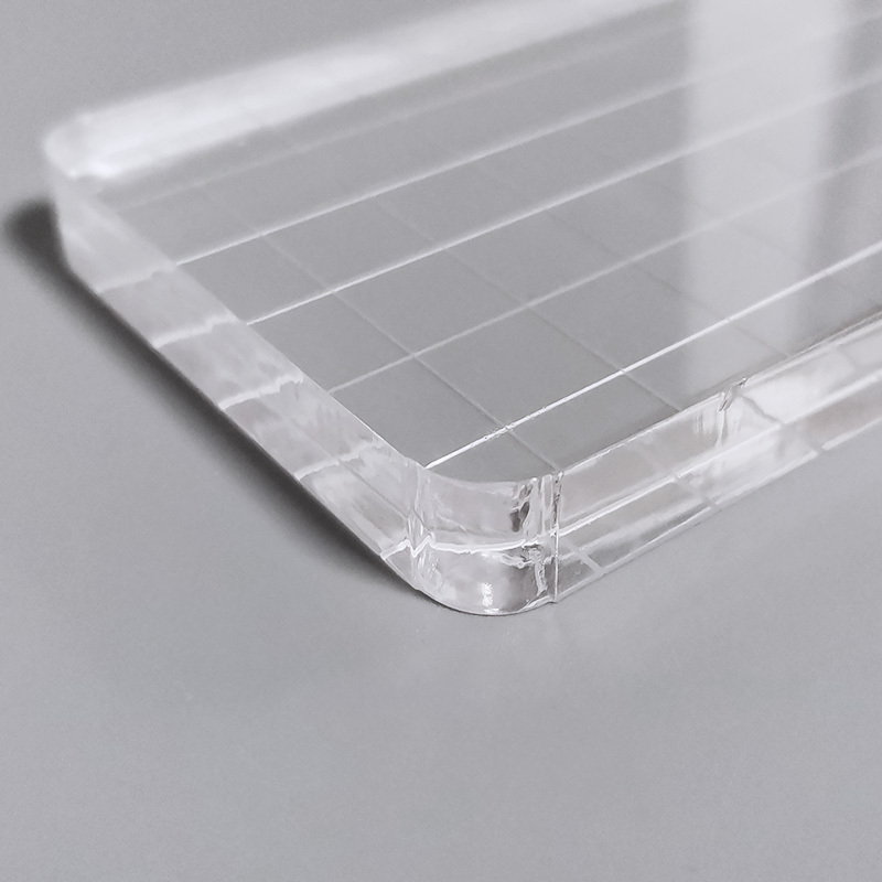 Clear Solid Acrylic Display Block Plexiglass Lucite Stamp Block