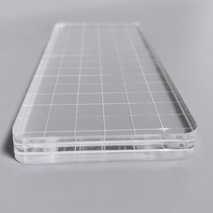 Clear Solid Acrylic Display Block Plexiglass Lucite Stamp Block