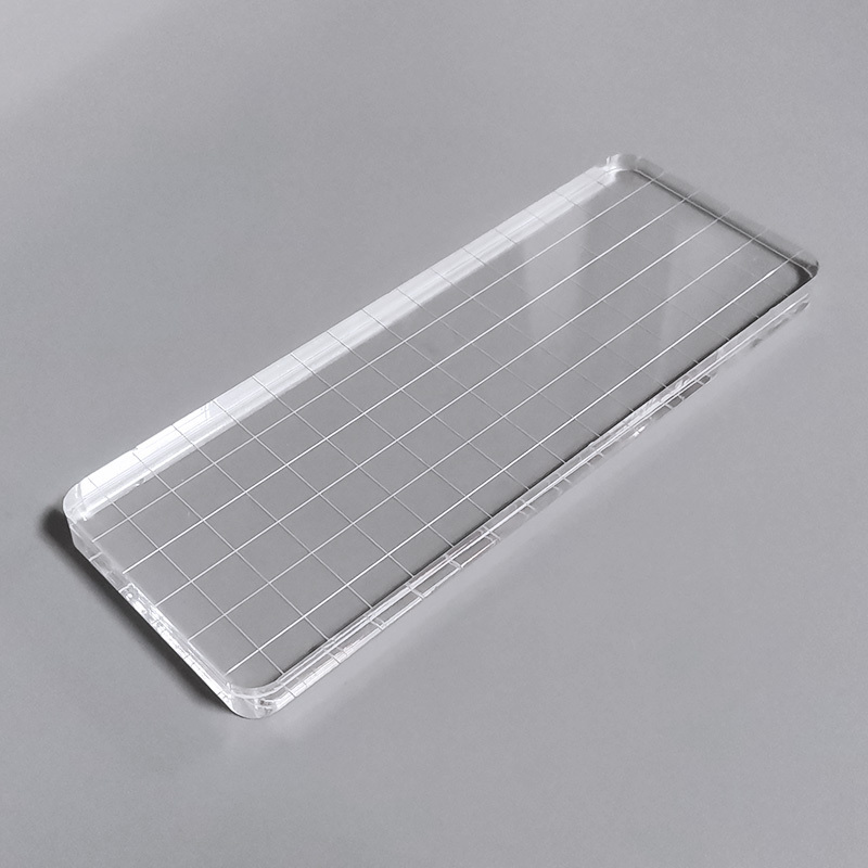 Clear Solid Acrylic Display Block Plexiglass Lucite Stamp Block