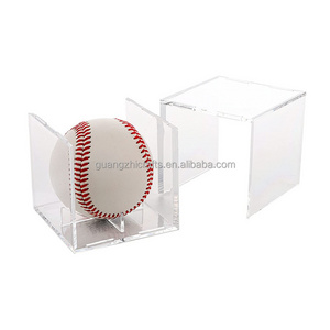 Anti UV Protected Acrylic Baseball Cube Holder Square Acrylic Memorabilia Display box