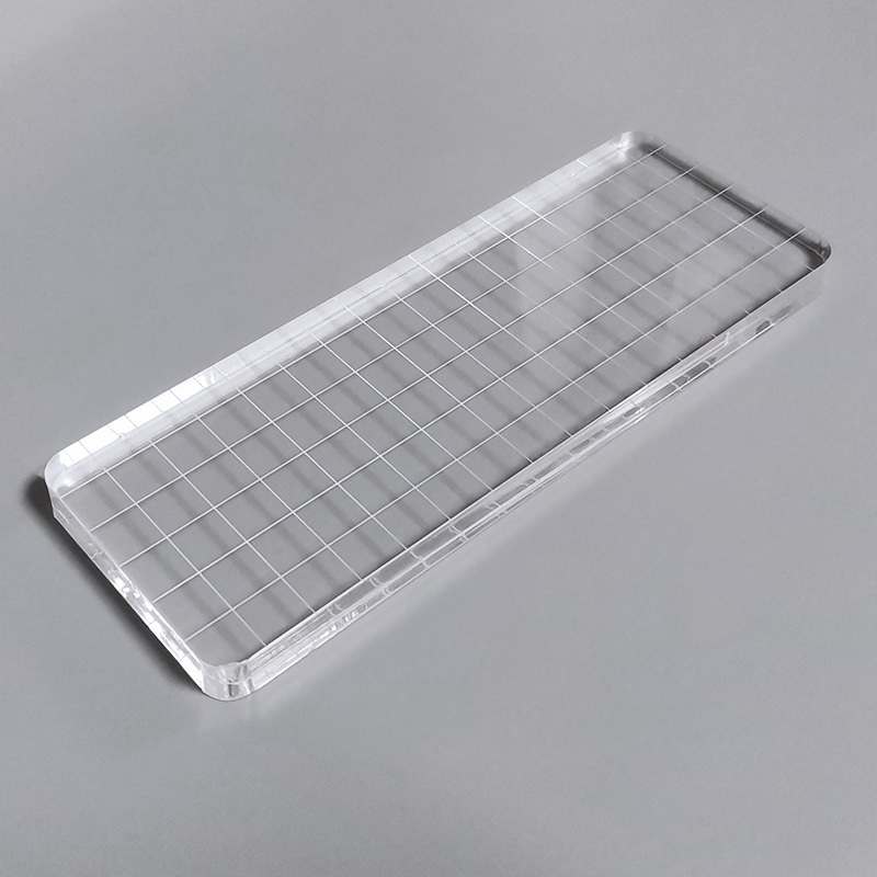 Clear Solid Acrylic Display Block Plexiglass Lucite Stamp Block