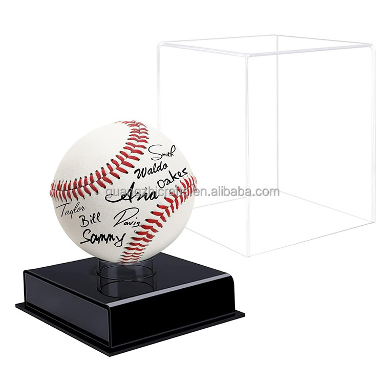 Clear Acrylic Baseball Display Case Acrylic Display Case for Memorabilia Baseball