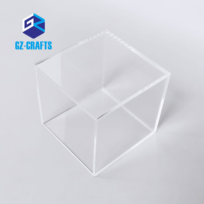 Clear 5-Sided Acrylic Display Cube Boxes 4x4x4 inch 5 Sides Acrylic Display Cube