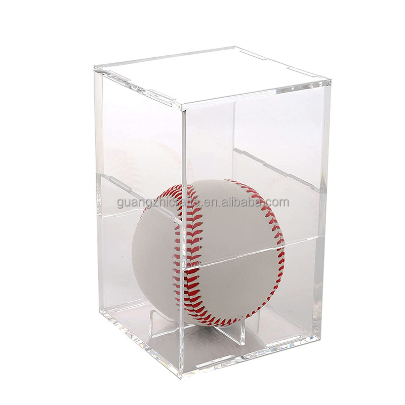 Anti UV Protected Acrylic Baseball Cube Holder Square Acrylic Memorabilia Display box