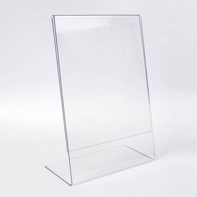 L Shaped Acrylic Menu Holder Stand Clear Menu Holder Stand Slanted Display Stand Custom Acrylic Sign Holder for Advertising