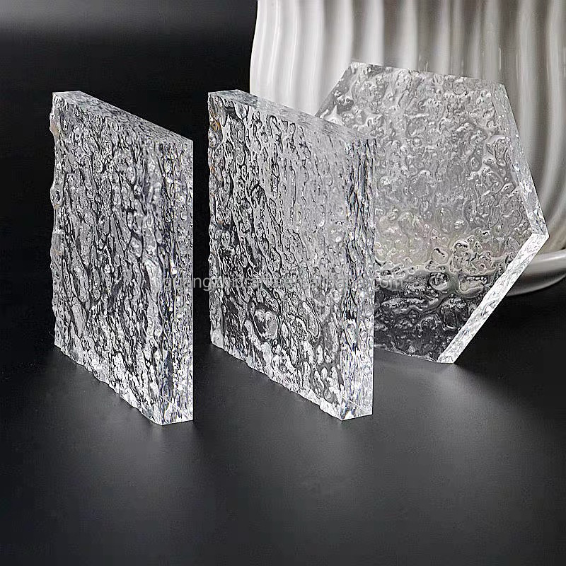 Transparent Acrylic Stone Pattern Display Frame Acrylic Jewelry Props Display Block Custom Acrylic Cosmetics Exhibition Plaque