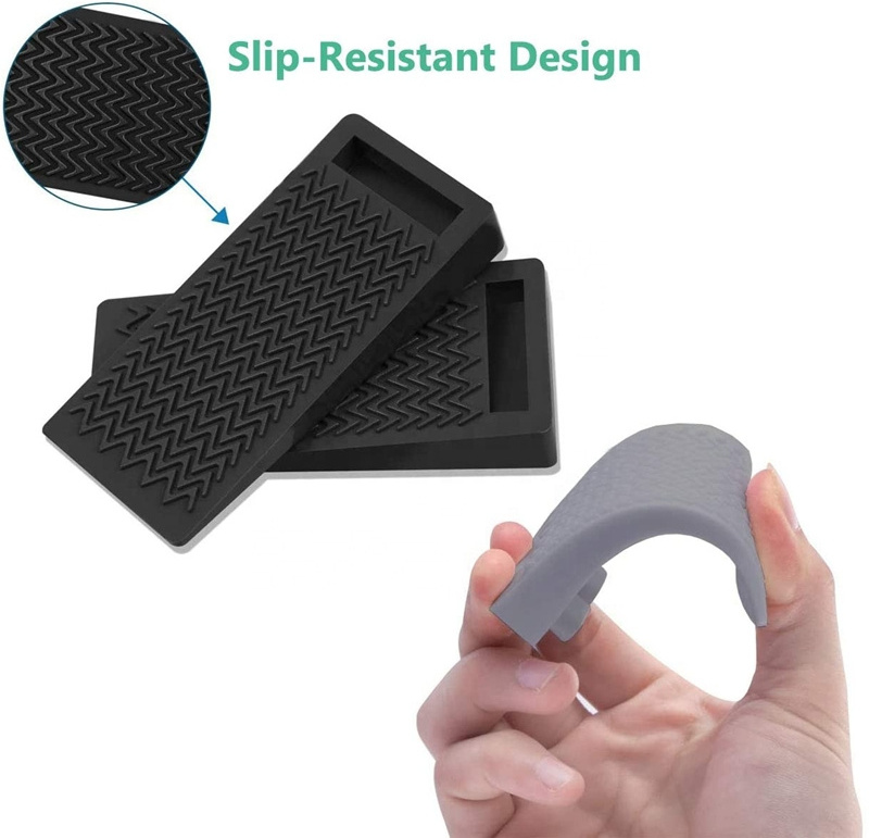 High Quality Stackable Silicone Punch-free Door Stopper Anti-collision Silent Door Bump Rubber Wedge Door Stop