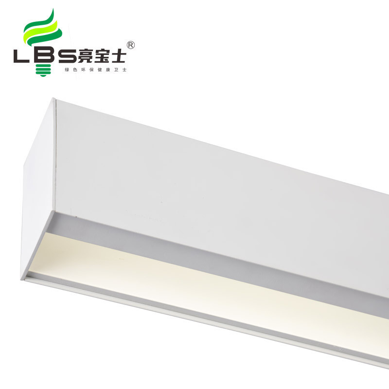 high brightness 2700k 6000k 36w 54mm 120deg white rectangle linear pendant linear light fixture