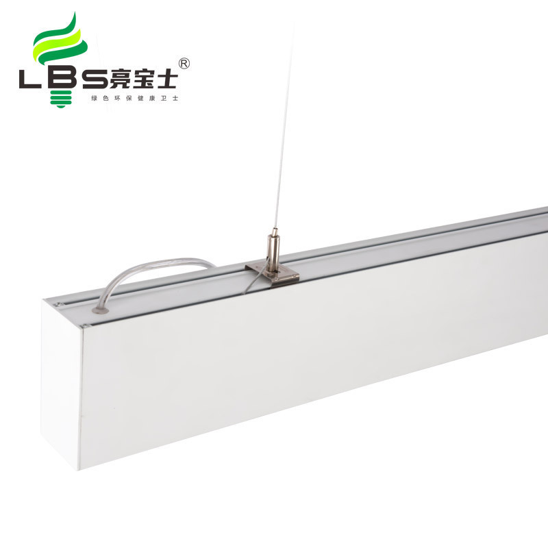 high brightness 2700k 6000k 36w 54mm 120deg white rectangle linear pendant linear light fixture