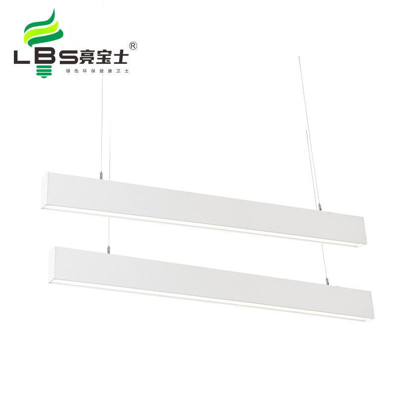 high brightness 2700k 6000k 36w 54mm 120deg white rectangle linear pendant linear light fixture