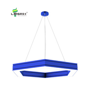 odern hexagon gym lighting fixture pendant led aluminum hanging long ceiling light Pendant Light