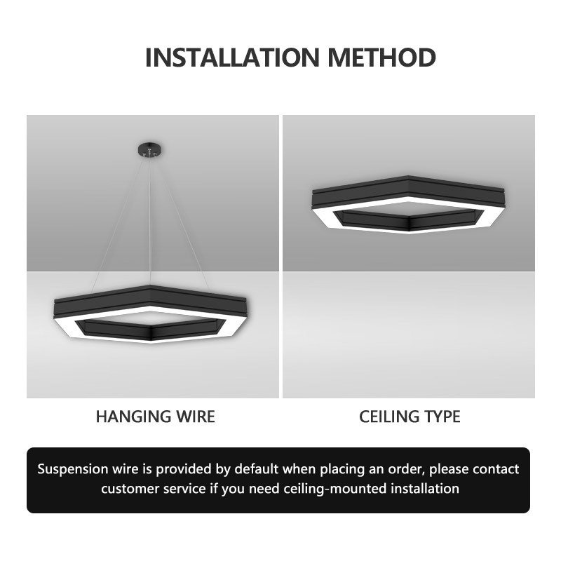 led linear light factory designer hot sale hexagon lights for modern ceiling light fixture