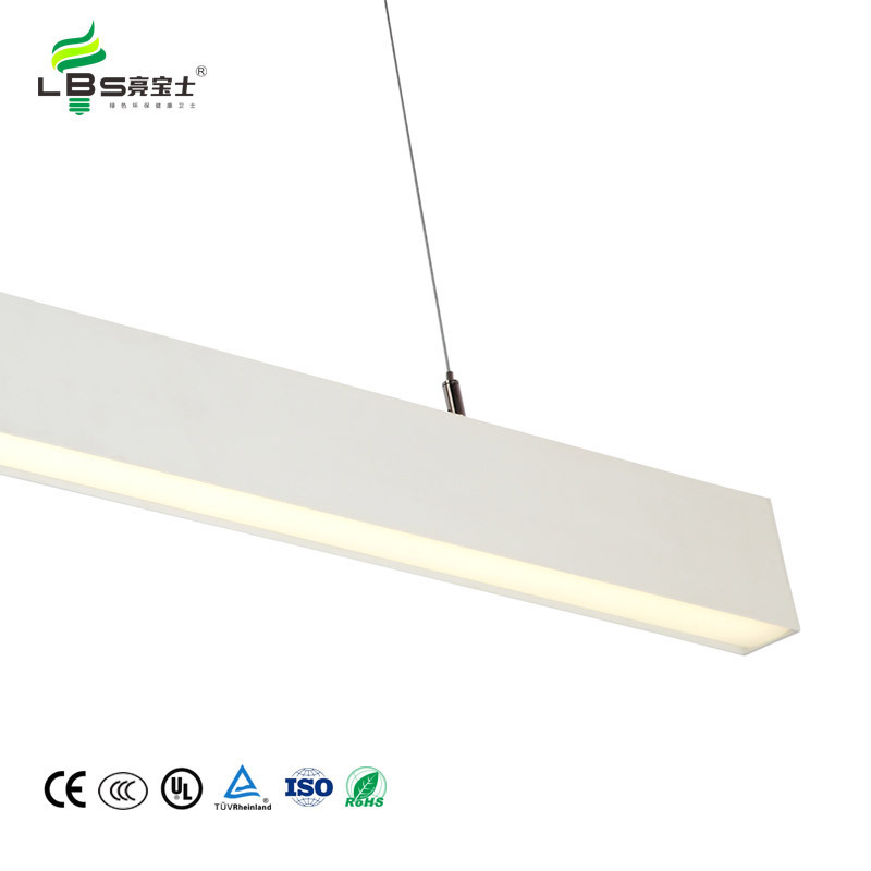 Customized white supermarket gym office deformable modular cove wall pendant led linear light