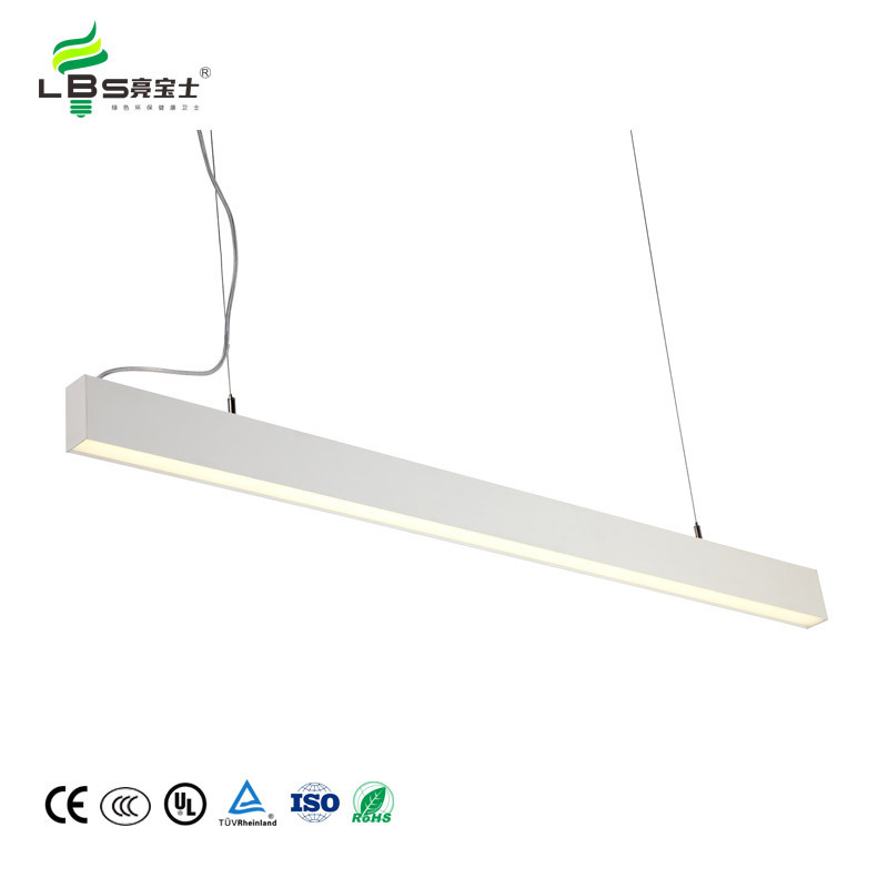 Customized white supermarket gym office deformable modular cove wall pendant led linear light