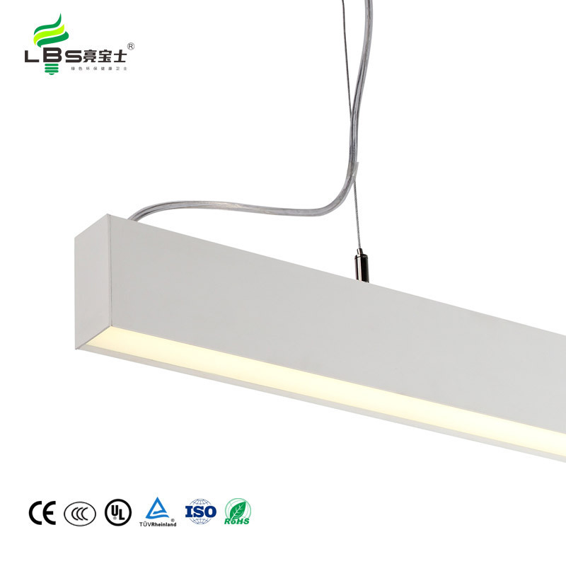 Customized white supermarket gym office deformable modular cove wall pendant led linear light