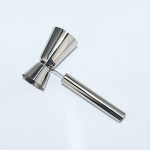 Custom Metal Bar Tool Wine Jigger Measuring Cup 20ml/40ml Stainless Steel Silver Double Jigger With Handle