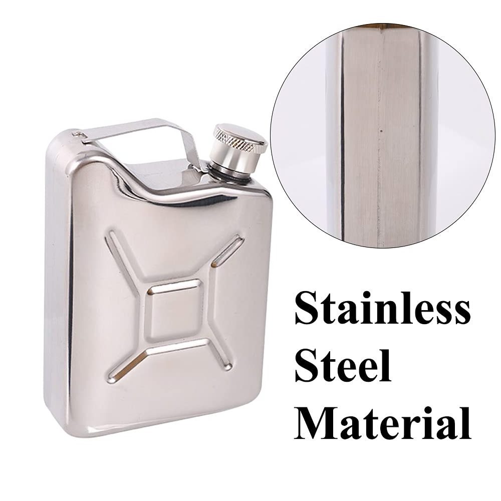 Custom Hot Sale Portable Travel 120ml Stainless Steel Liquor Whiskey Alcohol Pocket Wine Jerry Can Shaped Hip Flask