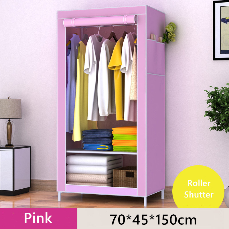 2021 New Style Non Woven Fabric Diy Plastic Foldable Wardrobe For Student