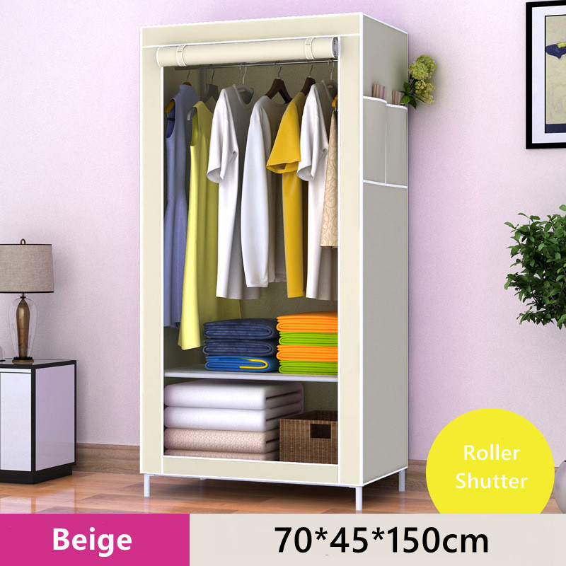 2021 New Style Non Woven Fabric Diy Plastic Foldable Wardrobe For Student