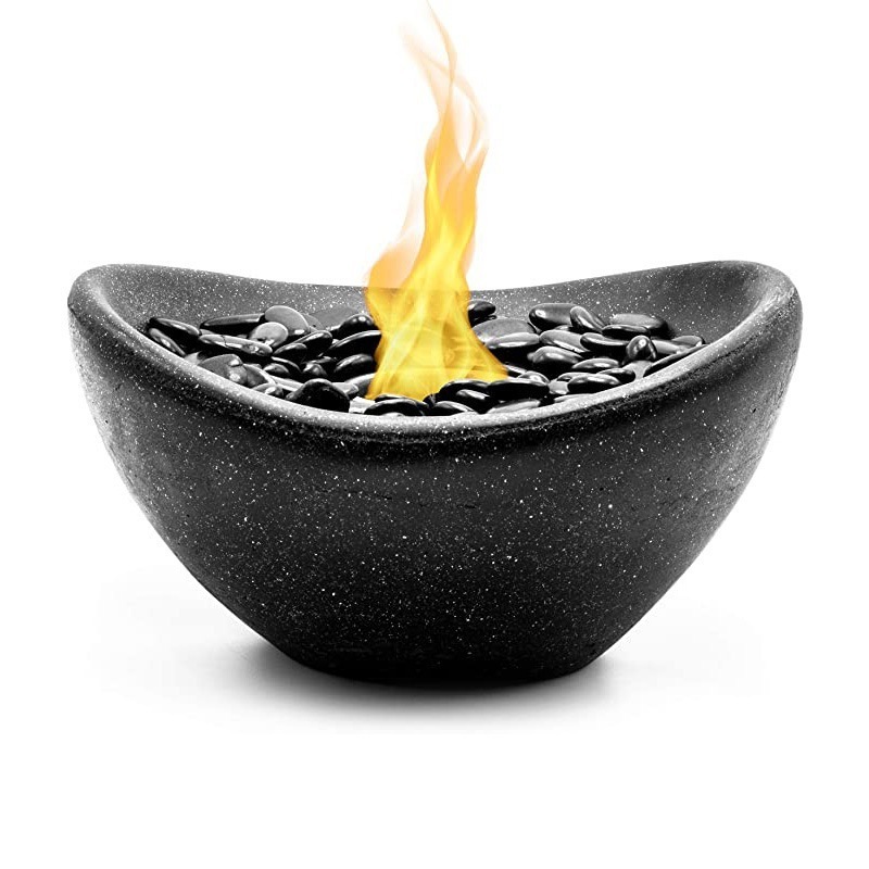 Portable  Mini Outdoor Garden Table Top Small Size Indoor Concrete Burning Fire Pit Bowl For Table