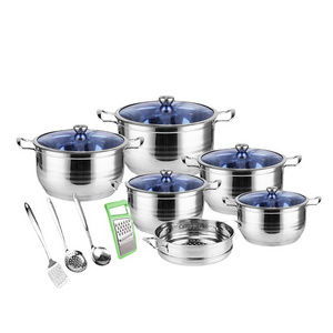 30-38cm African Stock Steamer Pot Set Large Non Stick Kitchen Cooking Stainless Steel Soup Pot