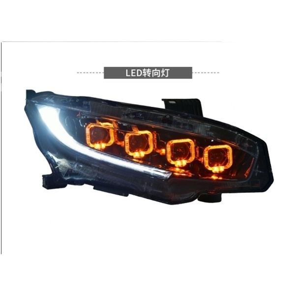 For Honda for Civic Full LED 2016 2017 Year Front Light With DRL Turning Lights