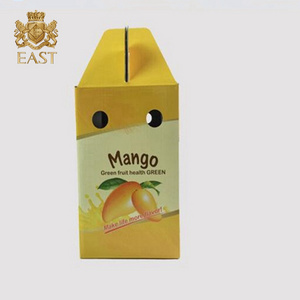 Custom Logo Mengo Paper Transport Packing Fruit Carton Box With Handle,mango packing boxes,custom box for mango